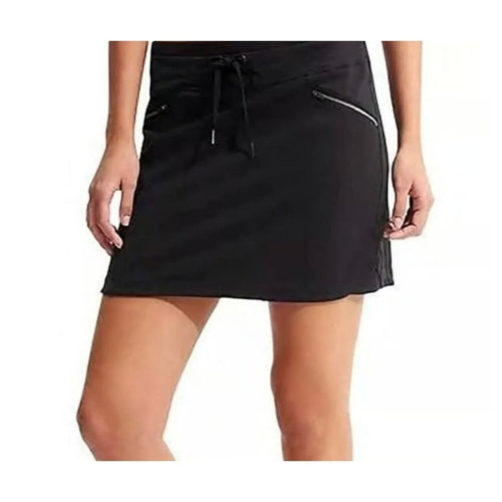 Athleta Womens Black Metro‎ Skort Small With Zipper Pockets